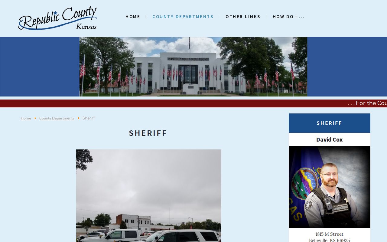 Official Republic County Sheriff's Department contact page